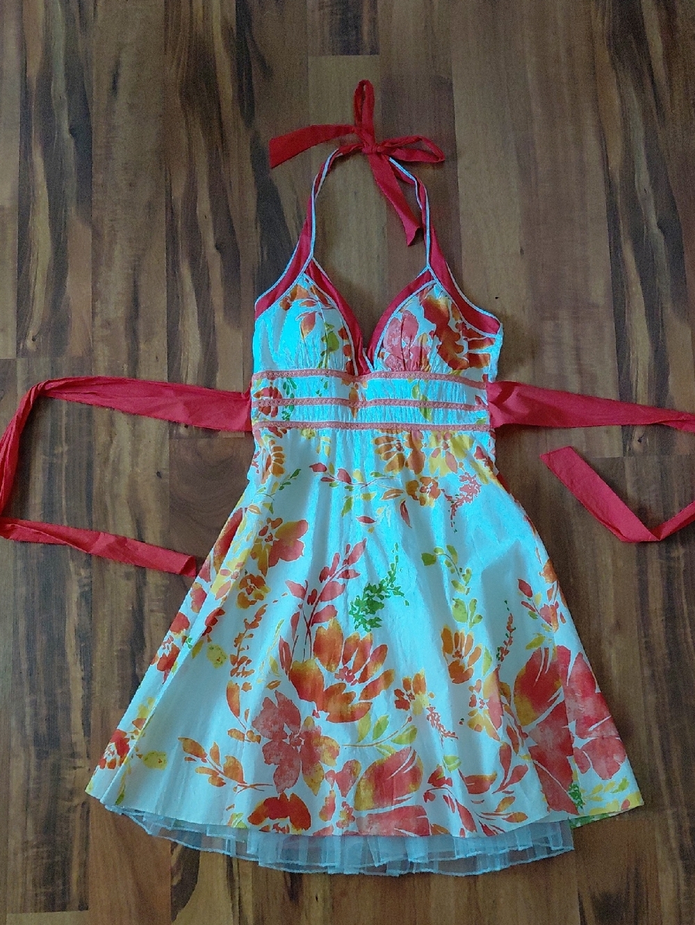 City Triangles Floral Halter Sun Dress